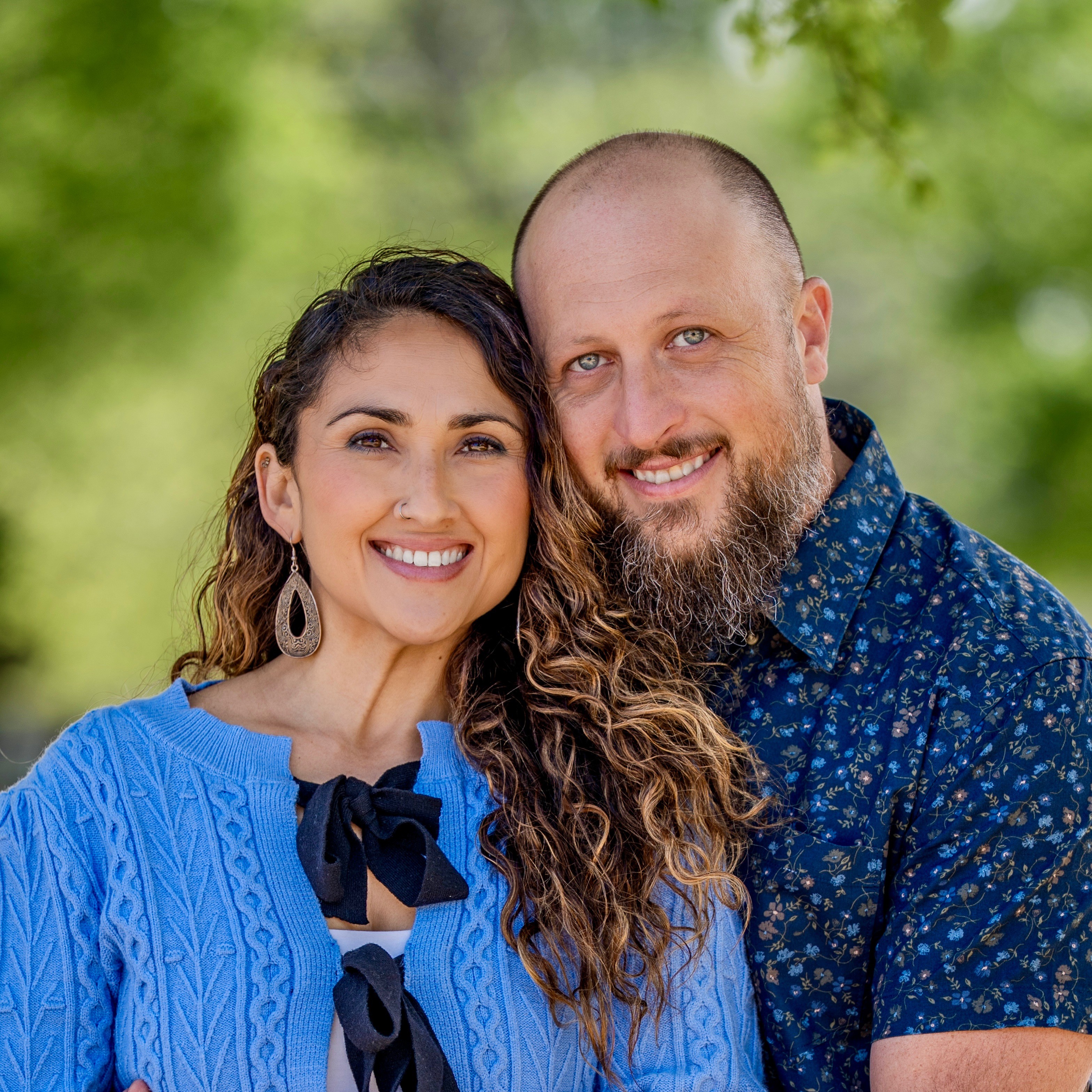 Couple at sunset during an outdoor session