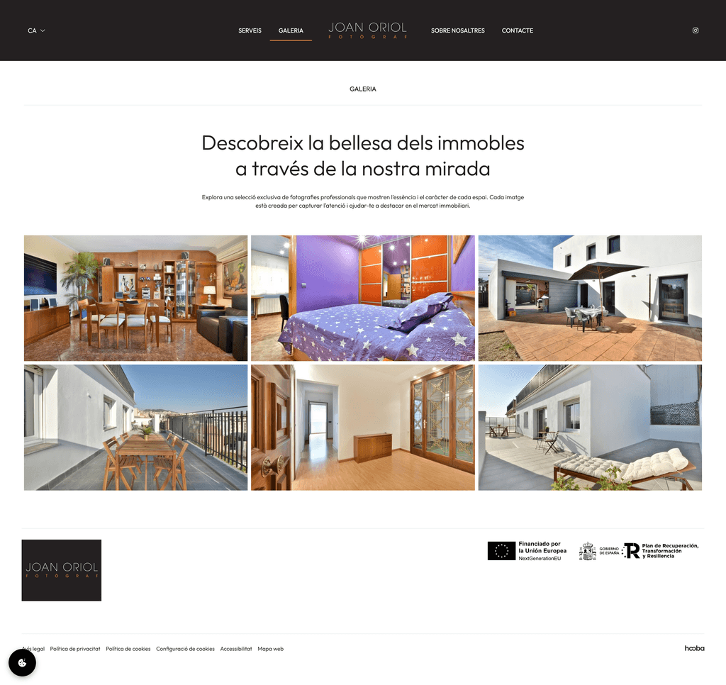 Joan oriol - Web deisgn - Gallery page