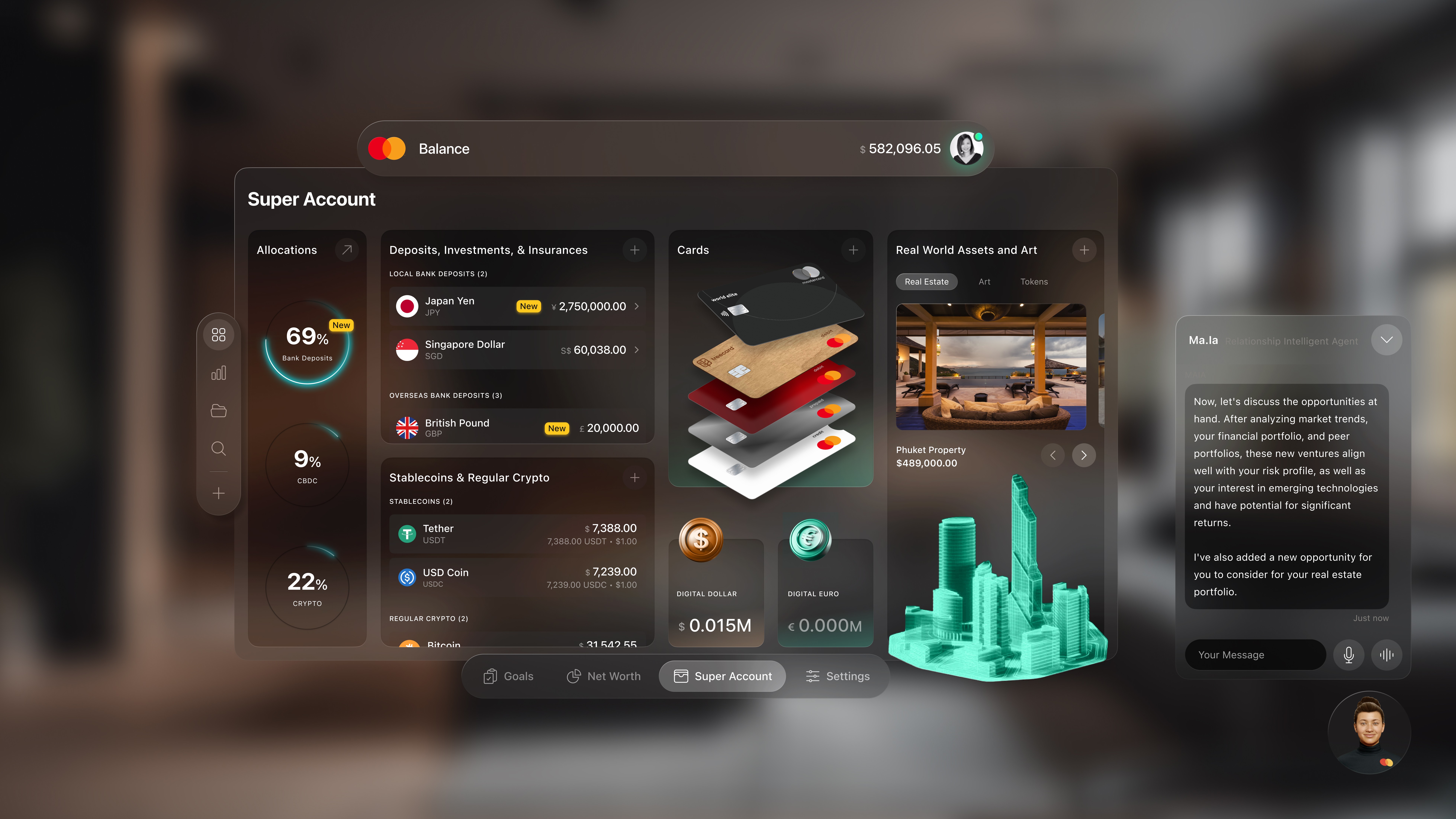 Mastercard Balance Apple Vision Pro App done by Just AI