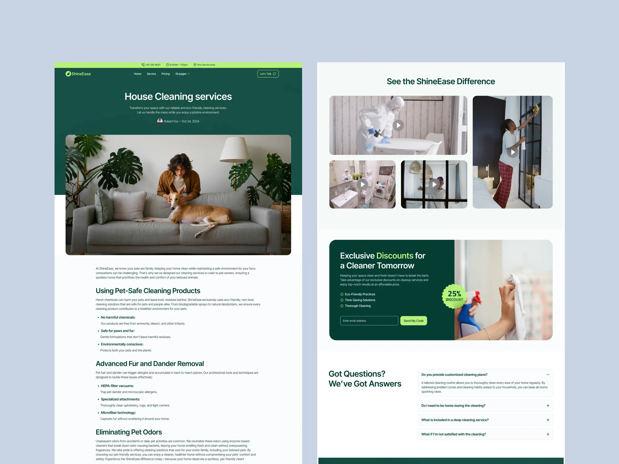 Framer Cleaning Agency Template
