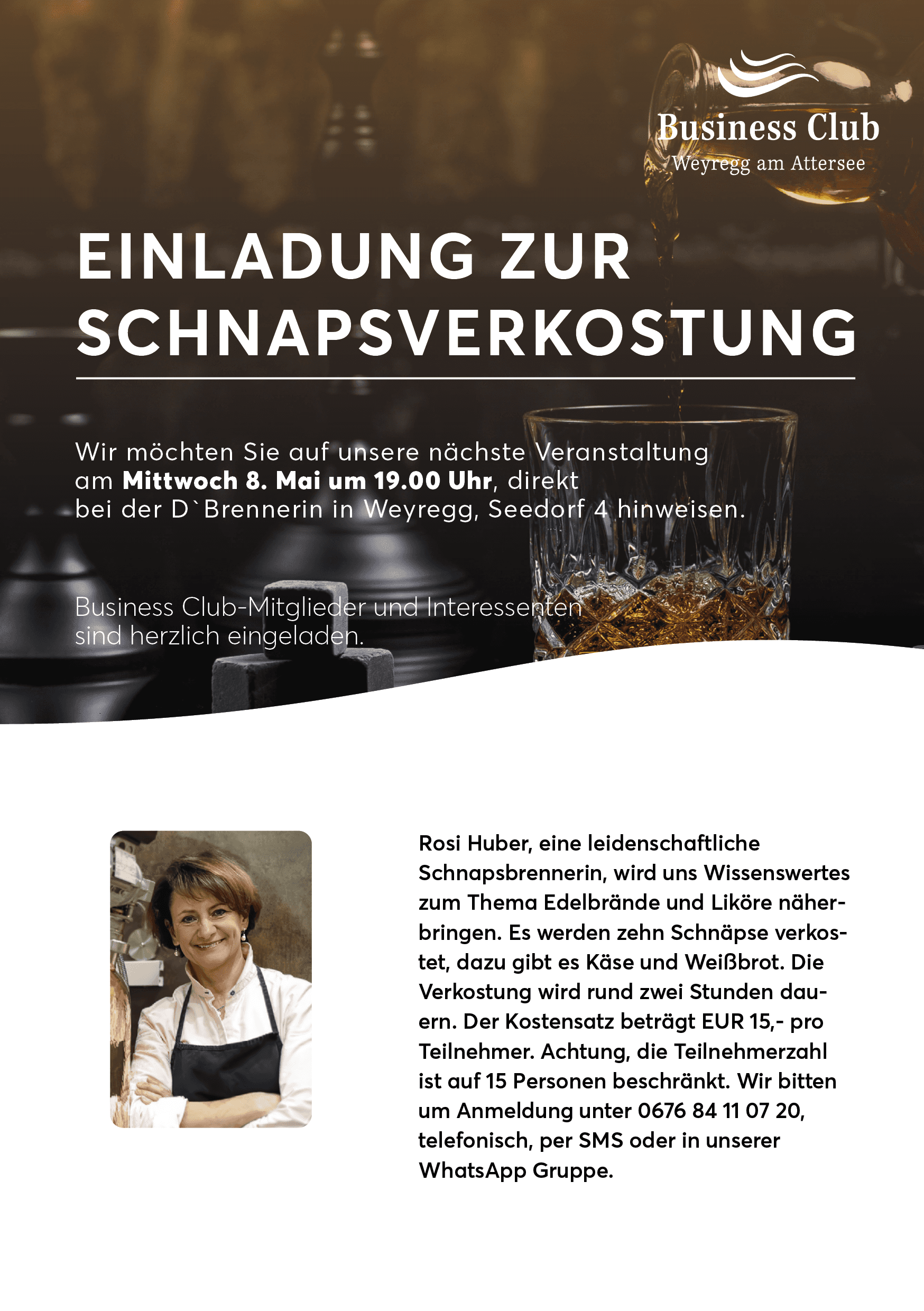 Einladung zur Schnapsverkostung