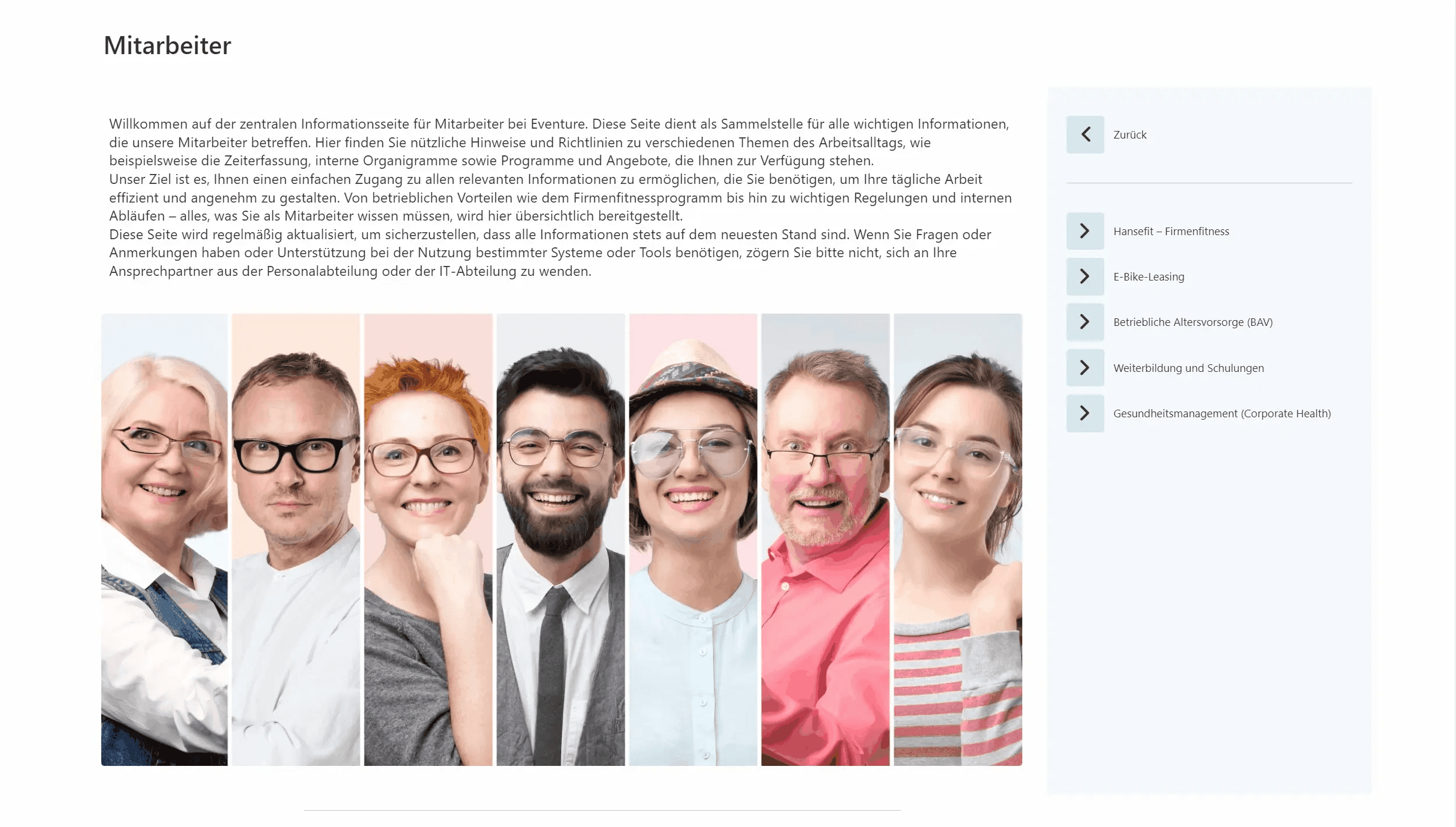 Screenshot of a website interface with navigation options and various media content displayed.