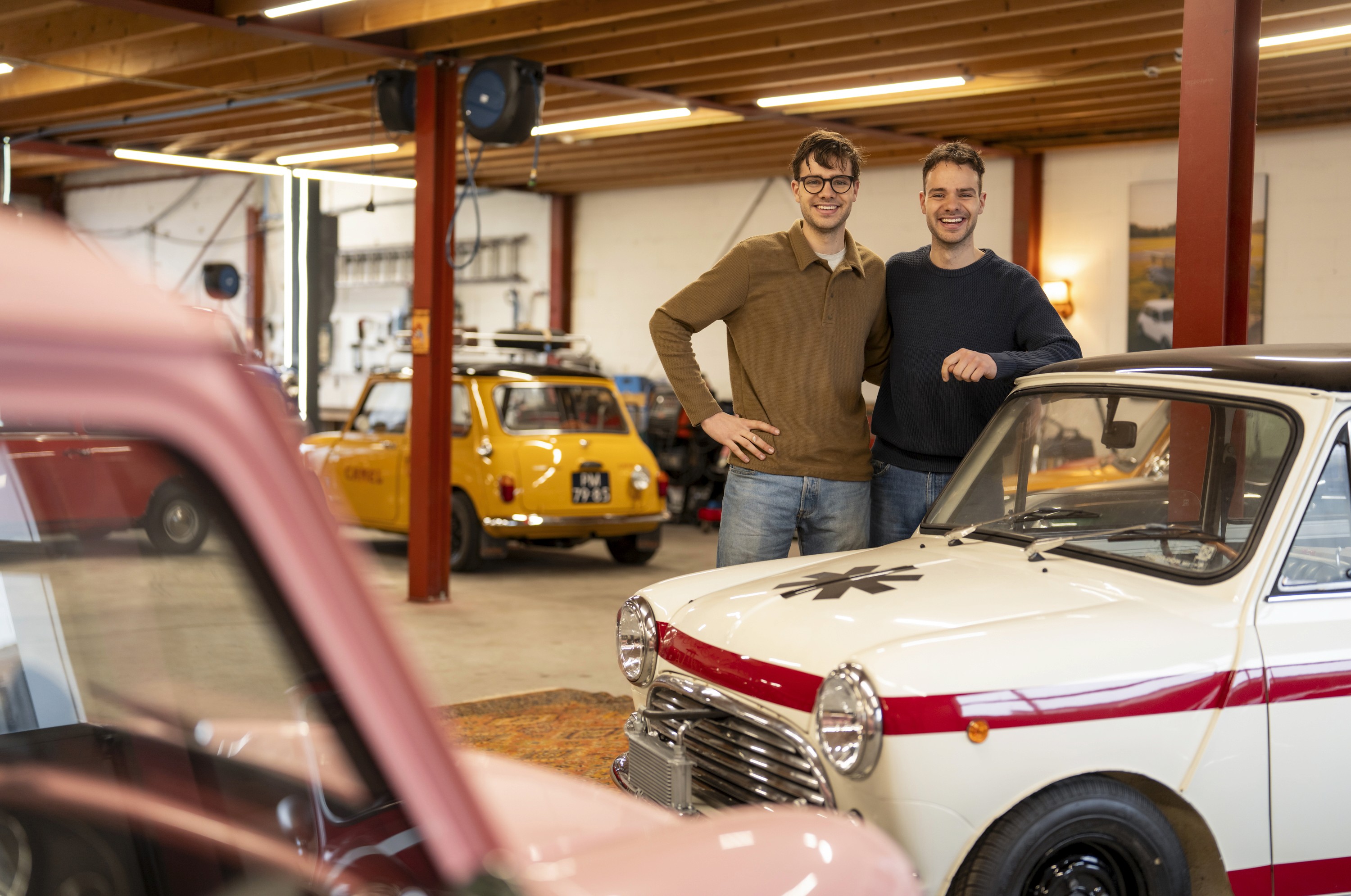 a blurry photo of a person standing in front of a wall