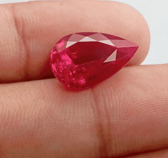 Pigeon blood red lab-grown ruby gemstone featured at Lab Grown Dreams