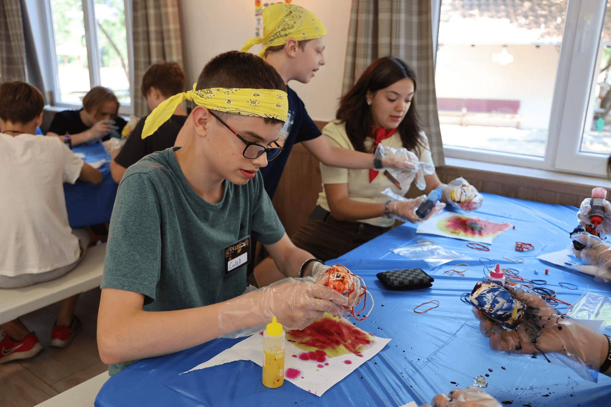 Kids having fun with painting