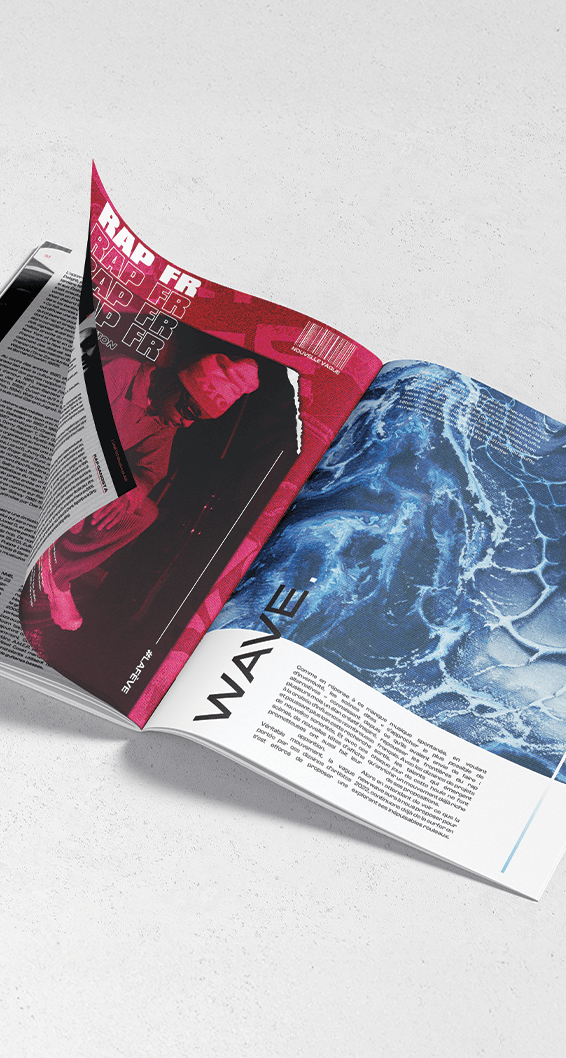 Design éditorial et mise en page du fanzine, projet d’édition graphique.