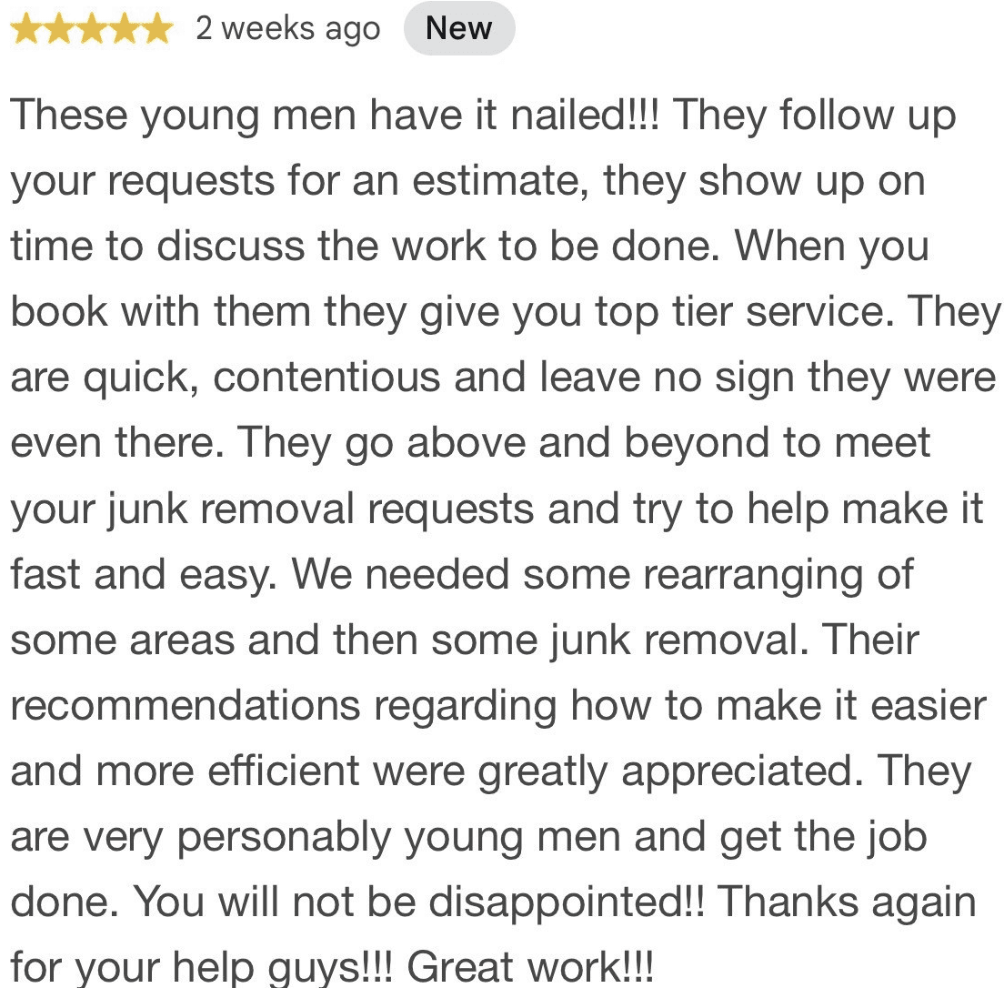 Customer review screenshot