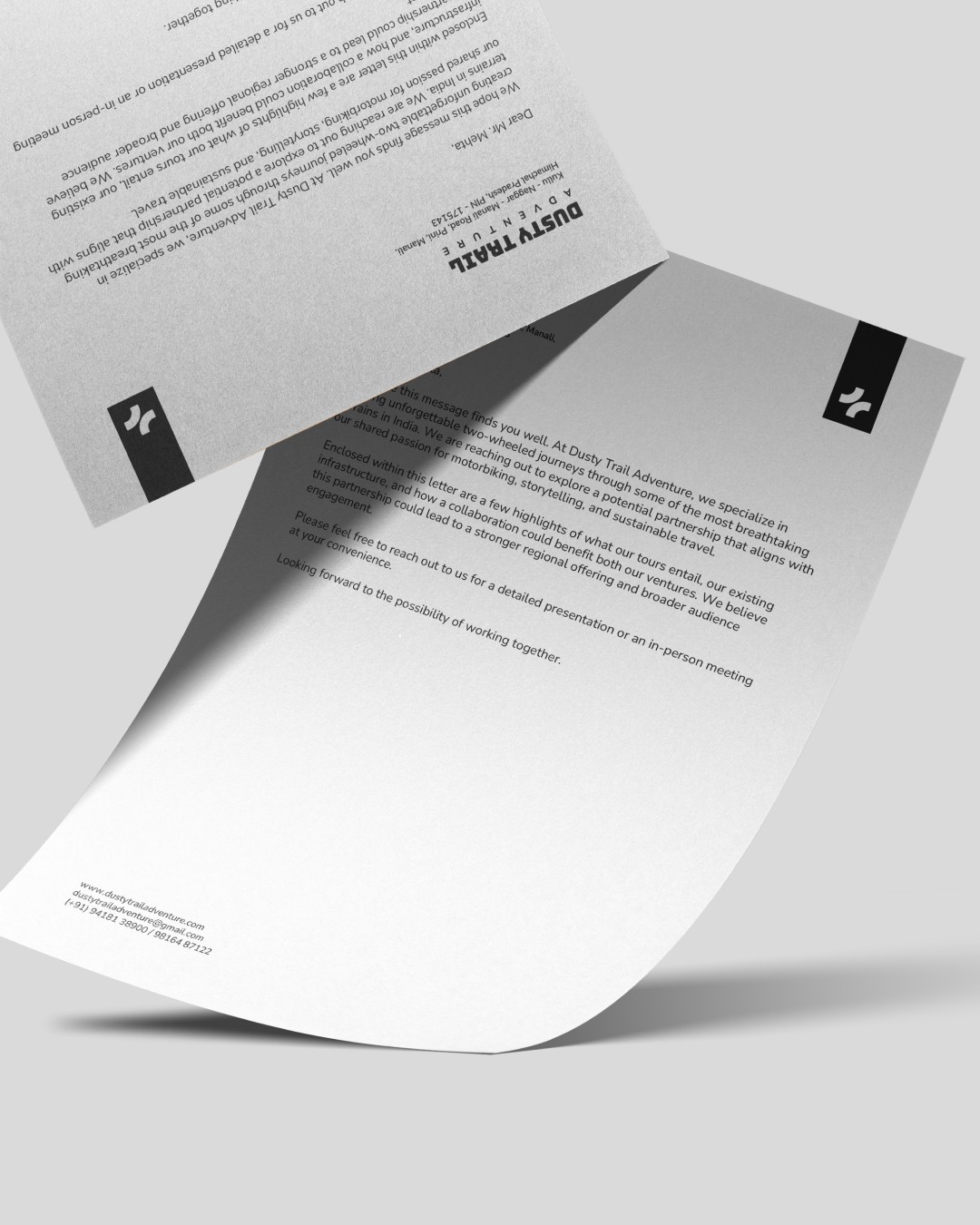 Dusty Trail Adventure Letterhead Mockup