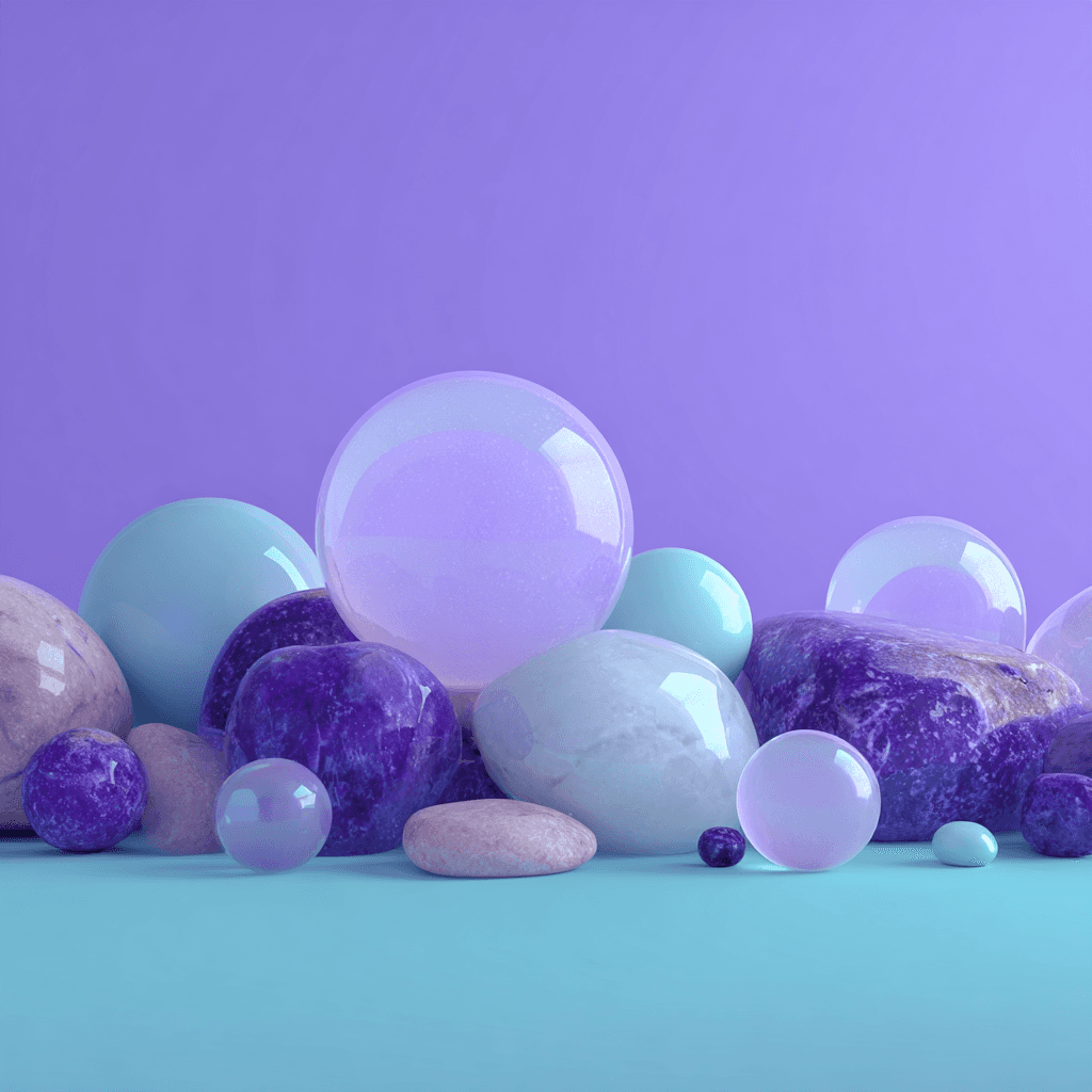 Balls and pebbles representing study participants