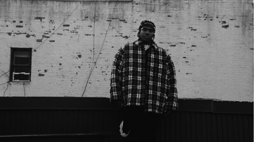 Abstract streaks of light against black background