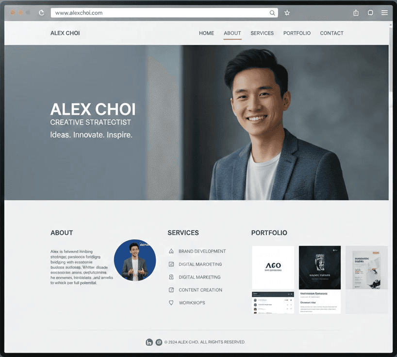 a personal brand website