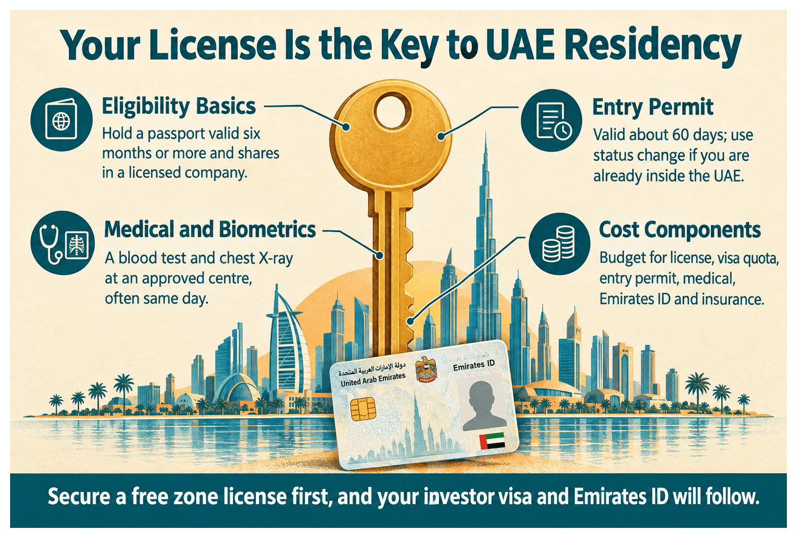 Infographic: UAE Investor Visa for Lebanese Nationals: Cost and Steps