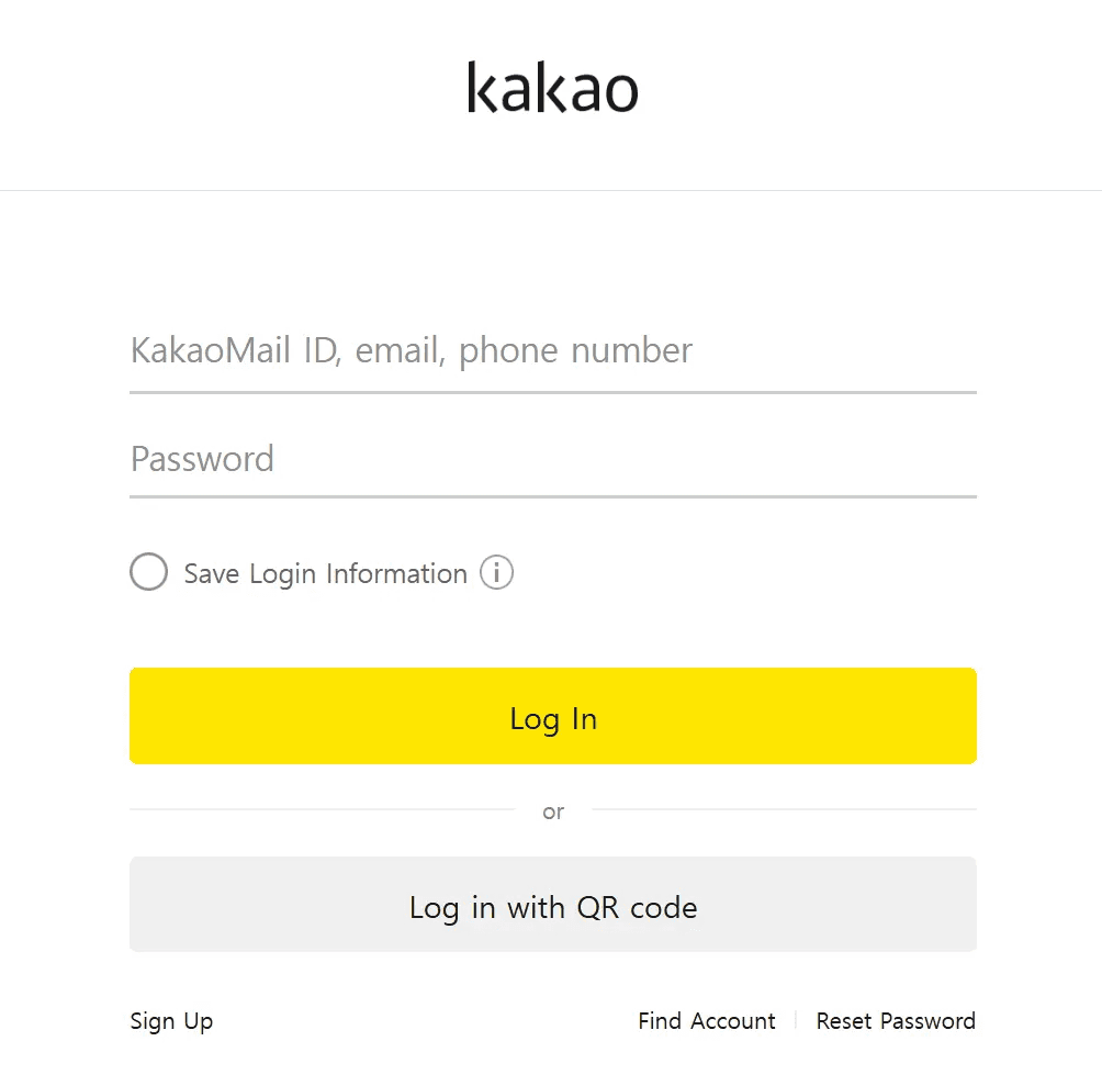 Kakao login phishing screen