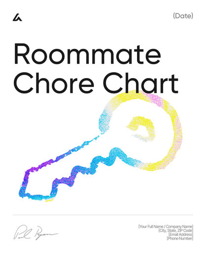 Roommate Chore Chart