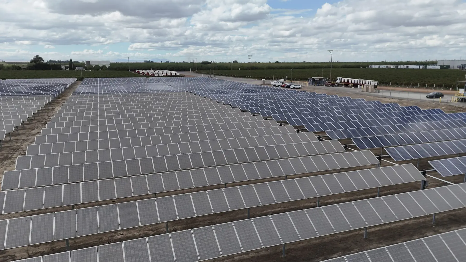 Robotic cleaner on a commercial rooftop solar array | Premier Solar Service, serving Central Valley, CA