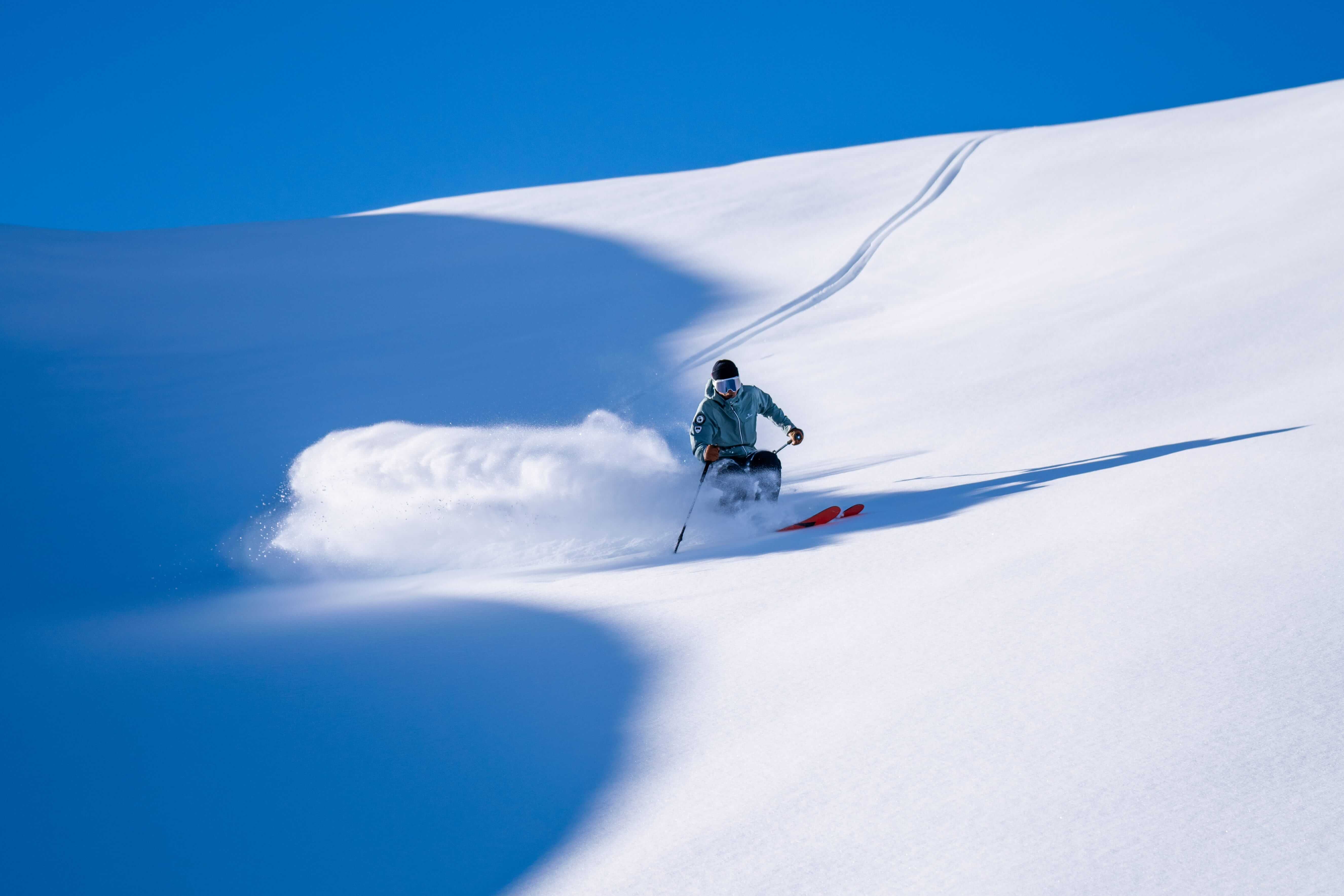 Skier in powder