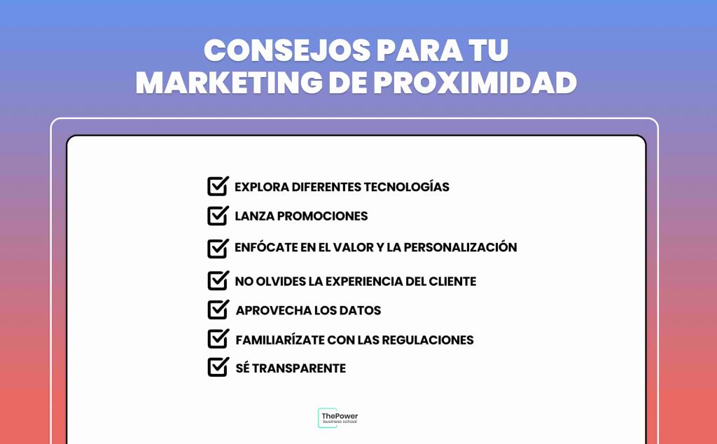 Consejos para tu marketing de proximidad