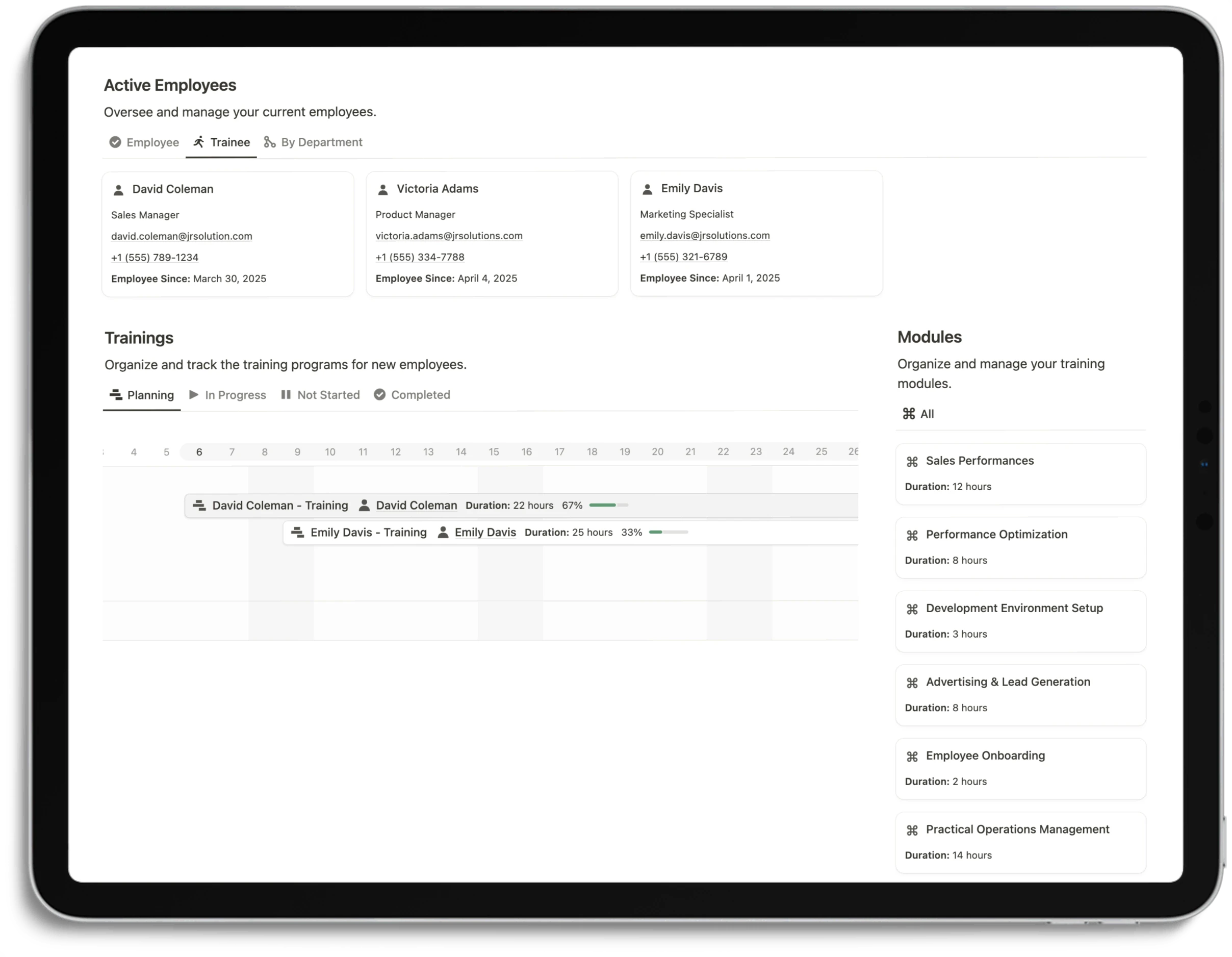 Notion Business System - Feature Employee