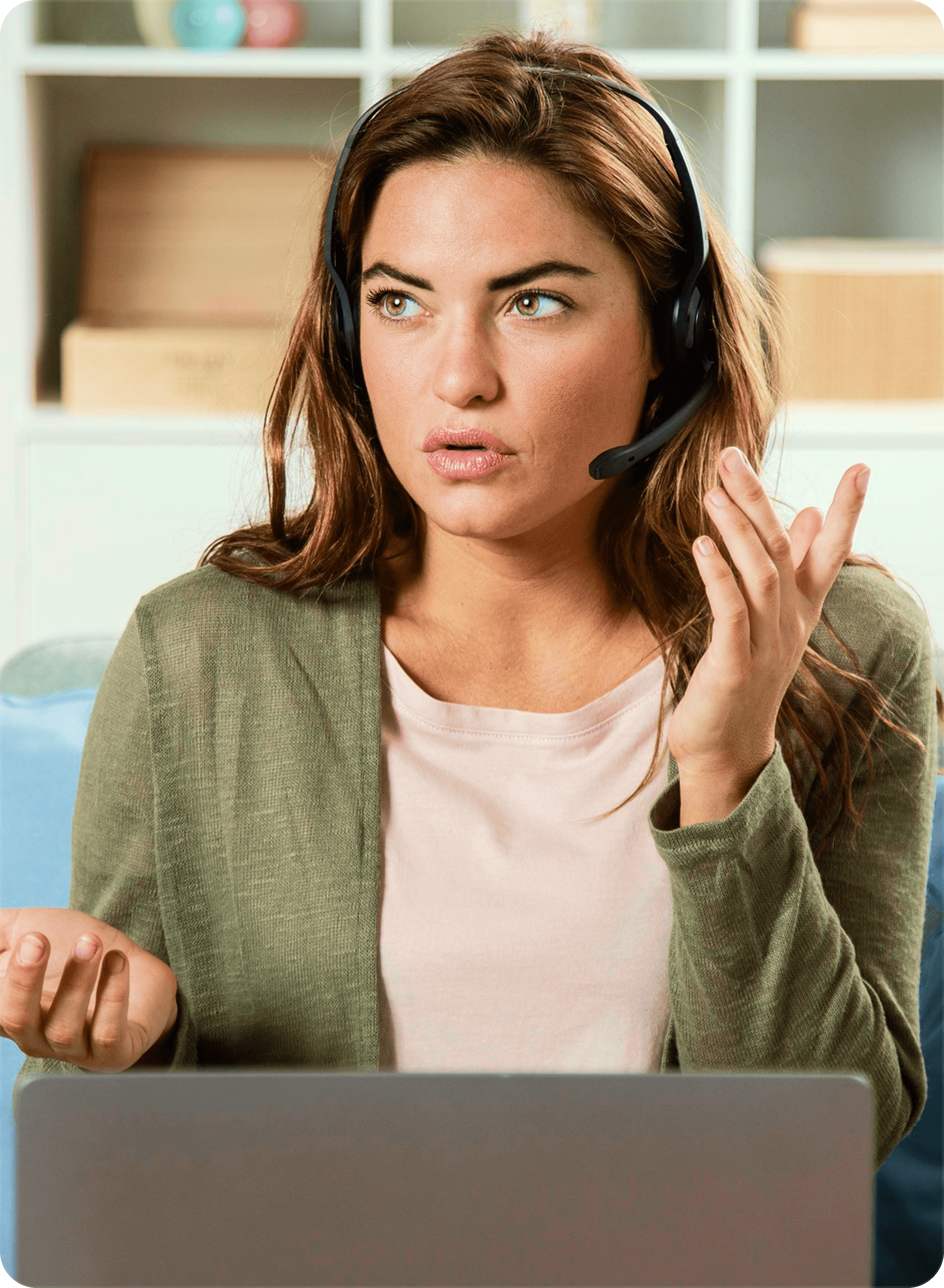 Calm woman, serene outdoor moment
