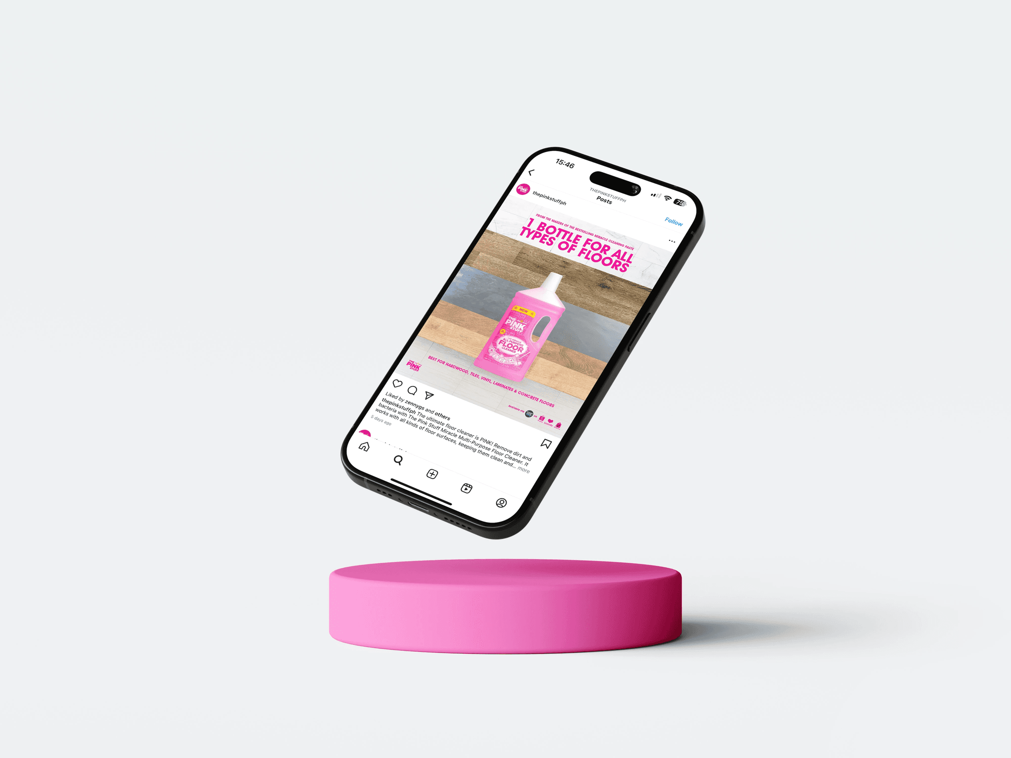 Social media design for The Pink Stuff