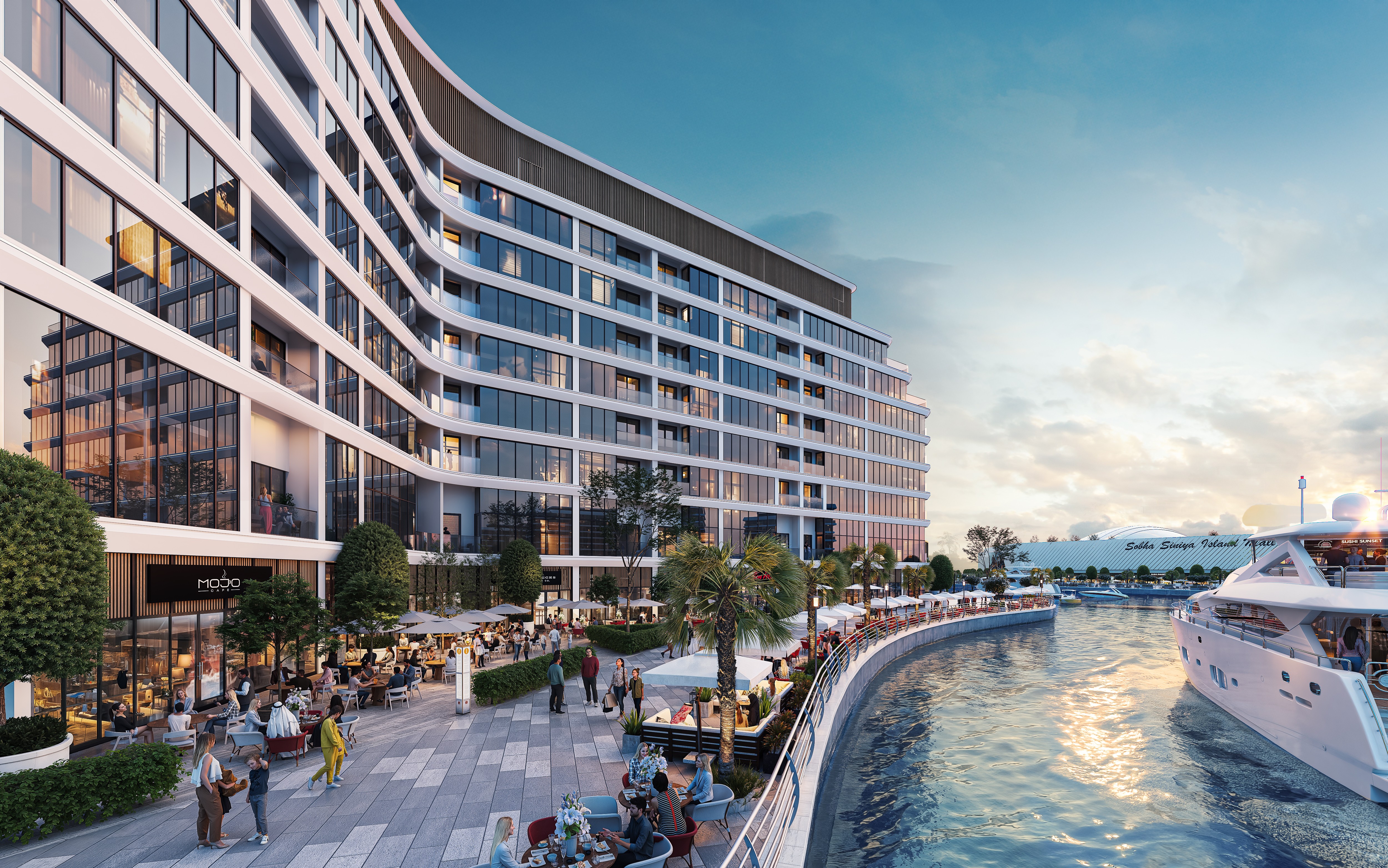 Sobha Bayfront Marina Residences Buildings Promenade view