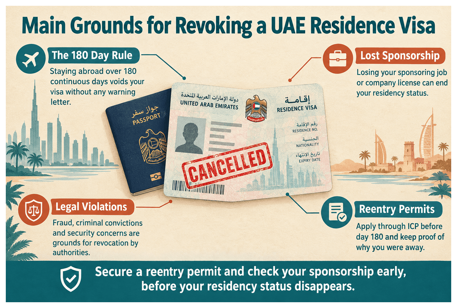 Infographic: What Are the Grounds for Revoking a UAE Residence Visa