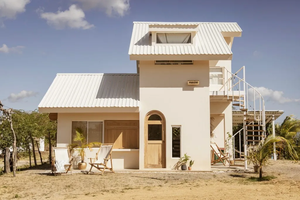 Casa Macica custom beach house by Costa Architecture, Popoyo Nicaragua — exterior and landscape