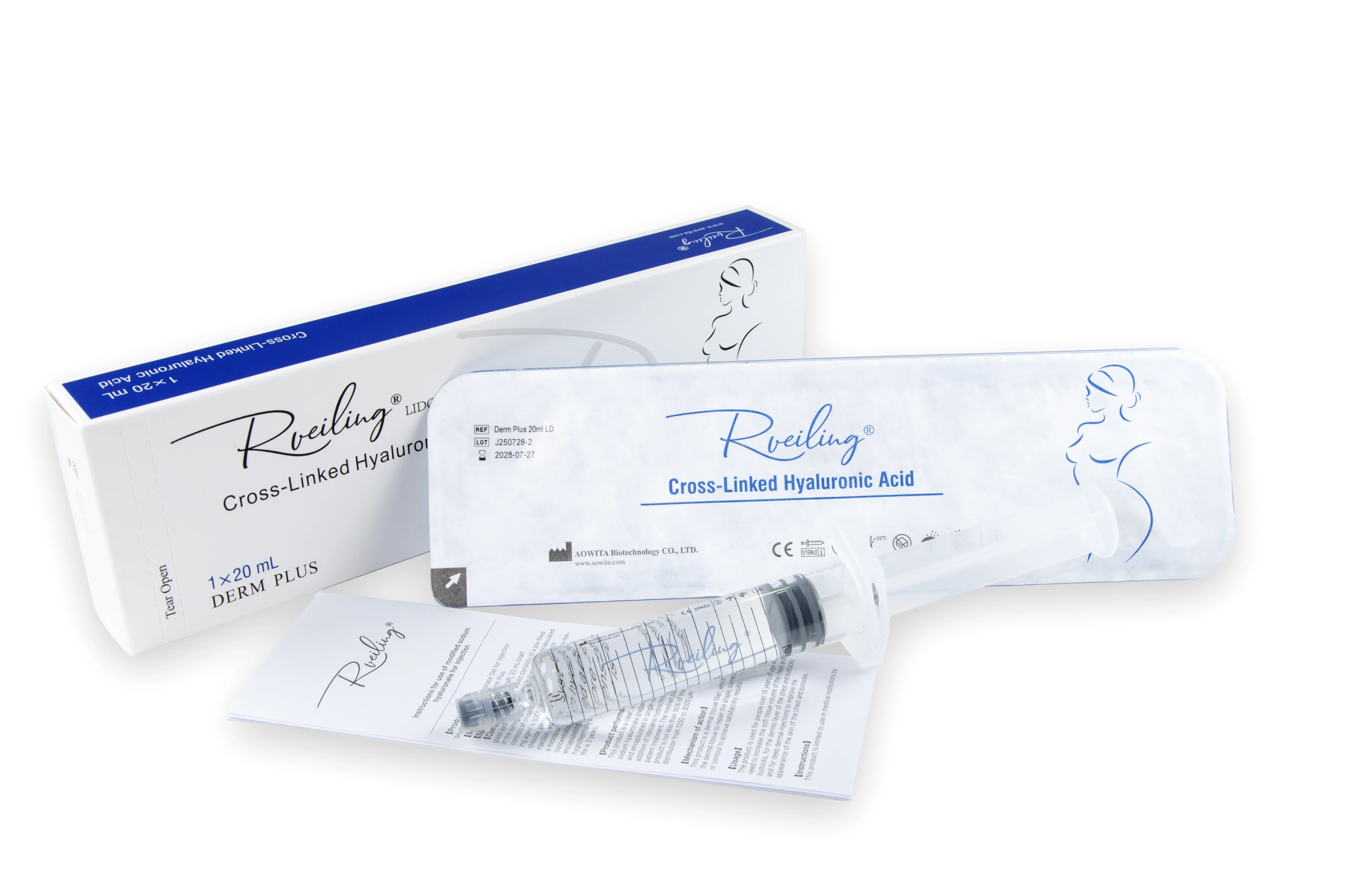 Leading Manufacturer & Global Supplier of Cross-linked Hyaluronic Acid Derm Plus 20ml