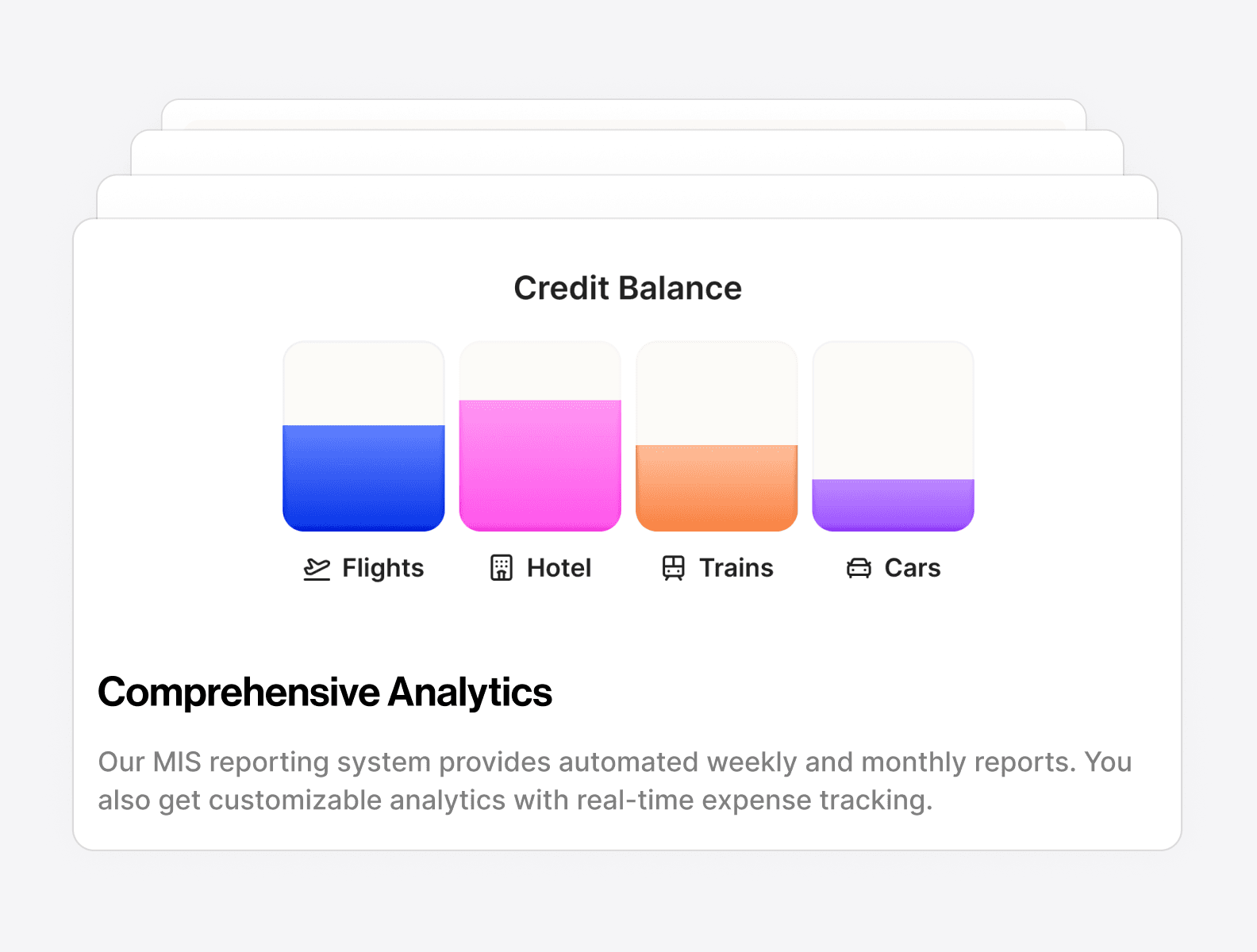 A business traveler with a suitcase gazes out a large airport window as a plane takes off, symbolizing seamless corporate travel and easy bookings, with an adjacent web interface highlighting travel services and contact options.