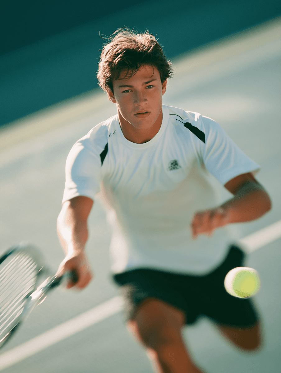 man playing tennis