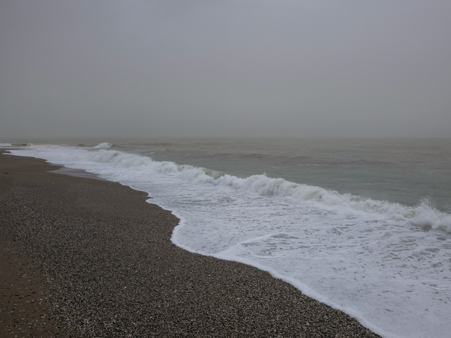 First light on an empty shore