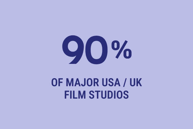 90% of major USA / UK film studios icon.