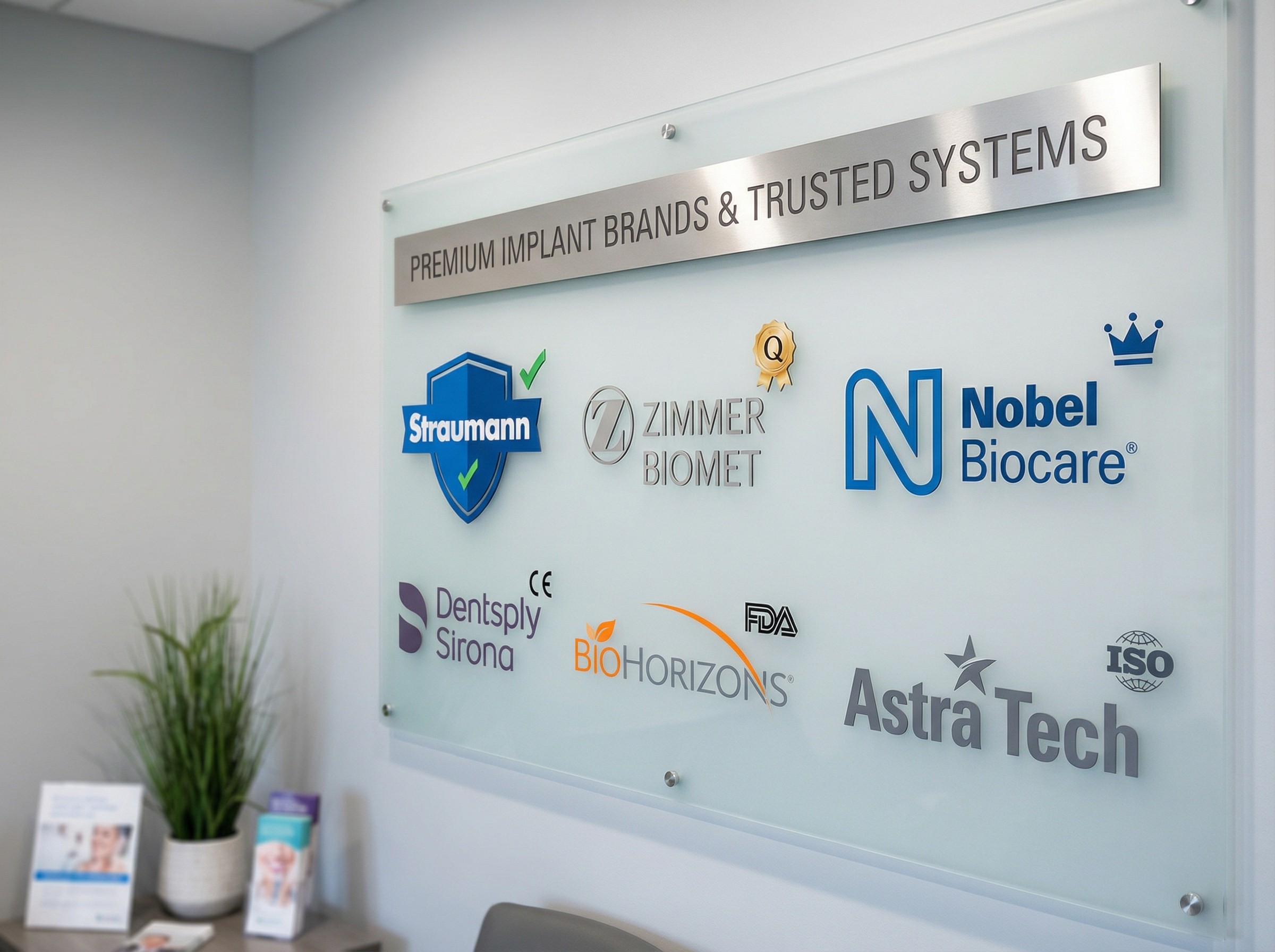 Premium dental implant brands and systems used at Smyrna Dental Studio for quality tooth replacement