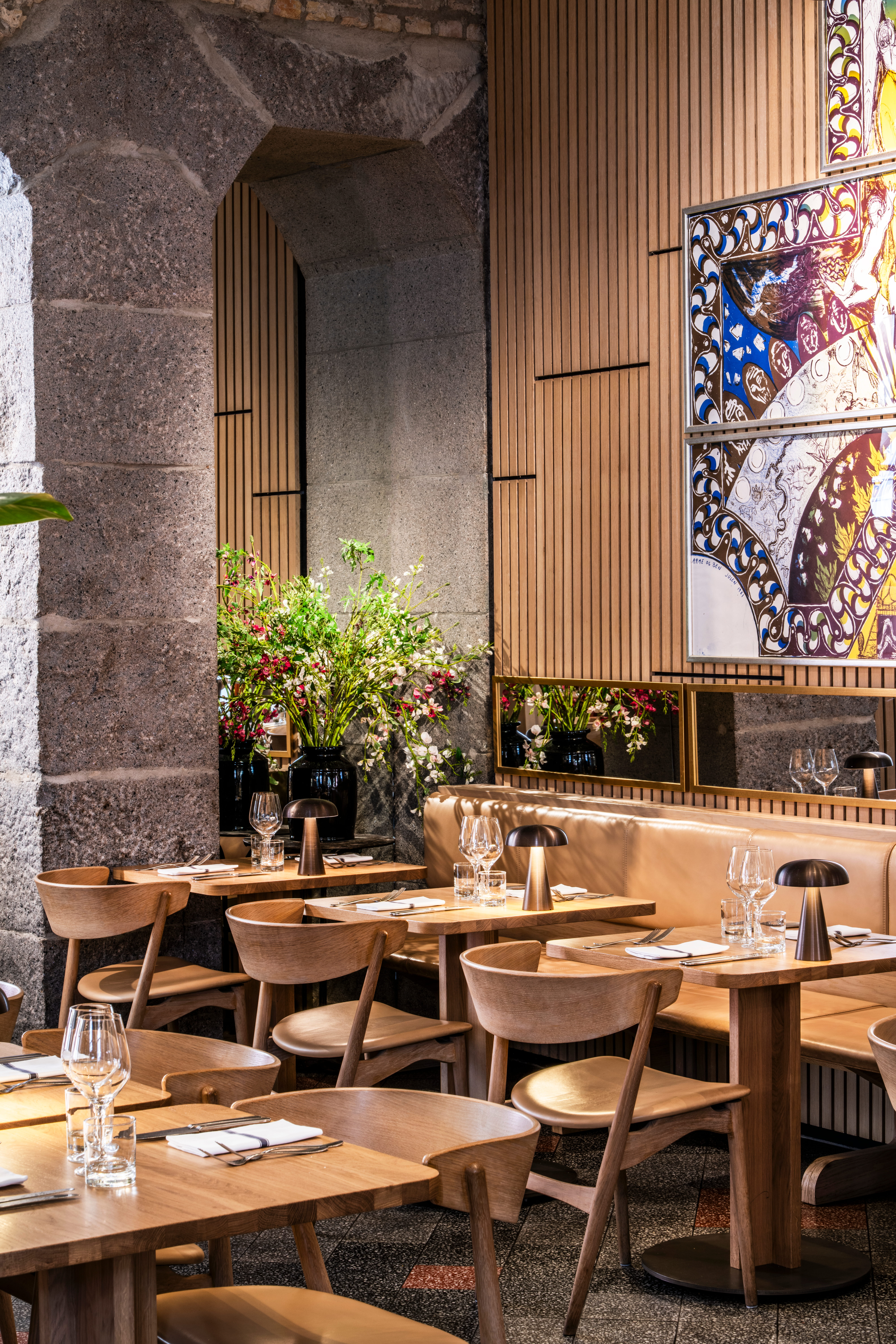 The interior of Aamanns 1921, a restaurant in Copenhagen, Denmark