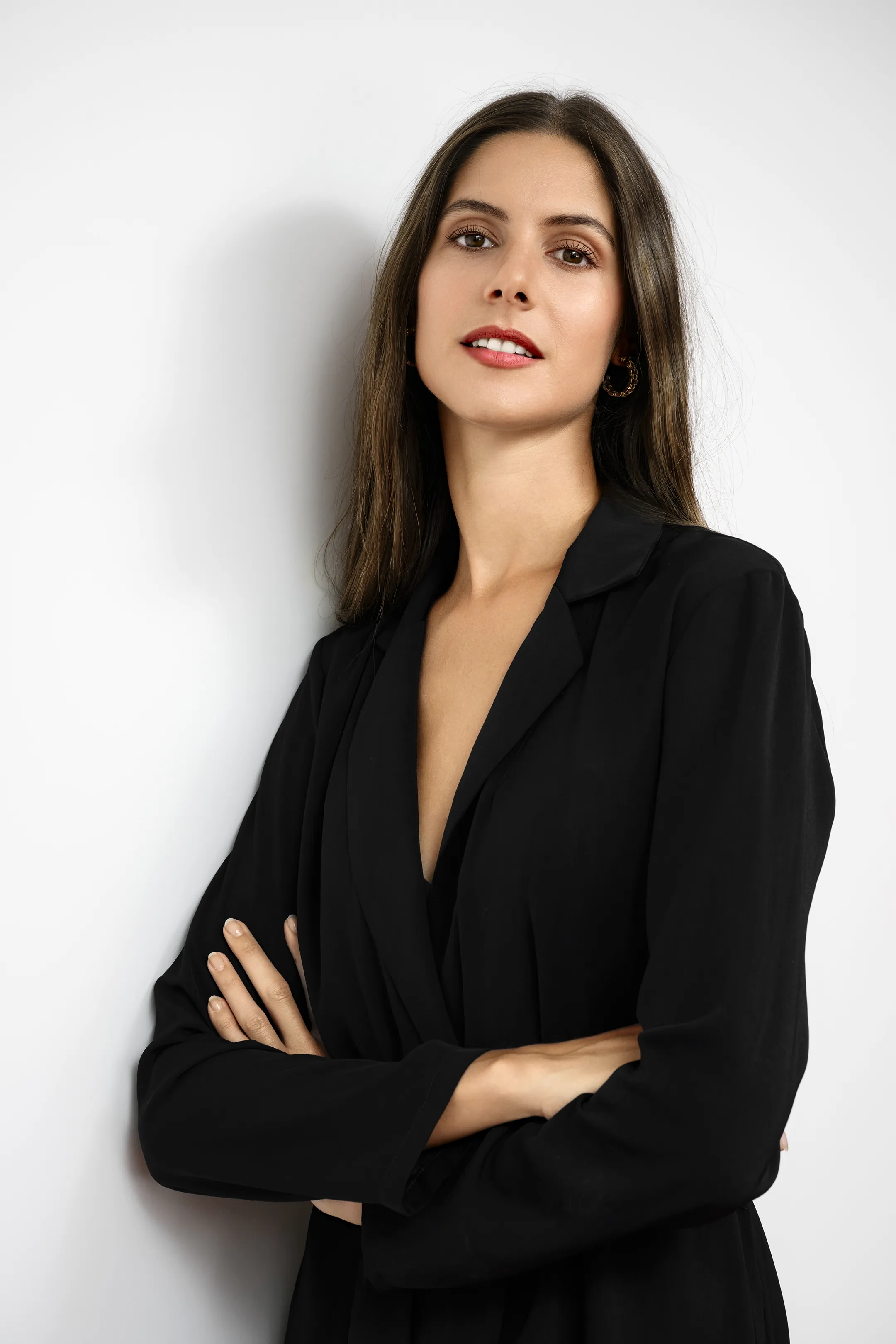 Portrait réalisé en studio professionnell sur fond neutre