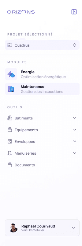 sidebar dashboard orizons