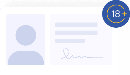 Imagem de um cartão de identificação em branco com espaço para uma foto e para dados pessoais.