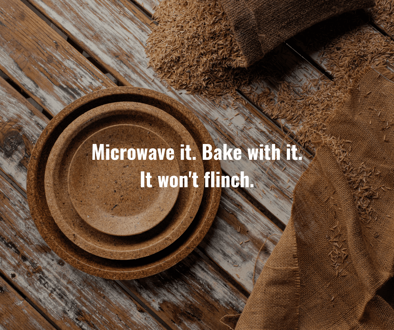Earth Wing Plate with Rice Husk