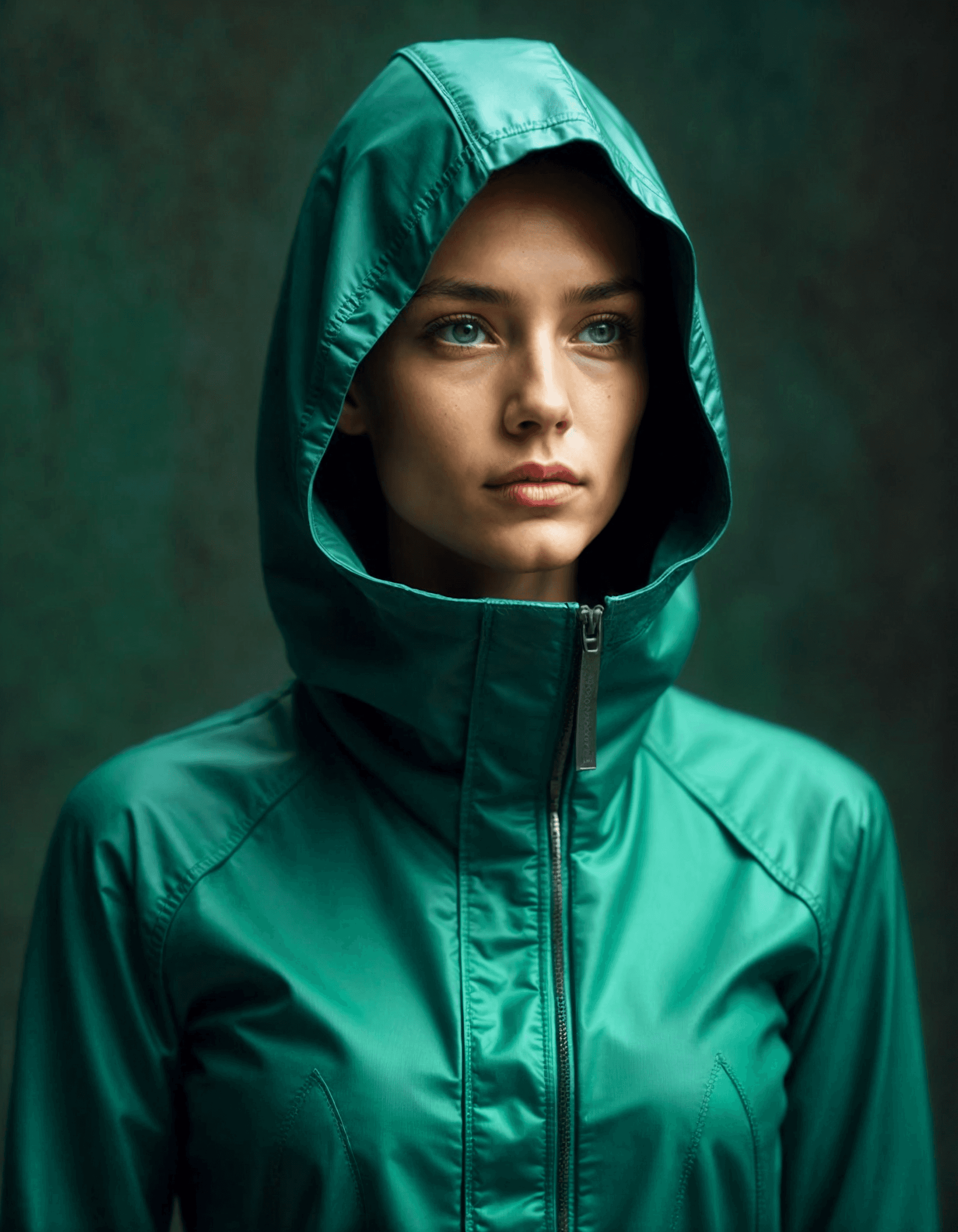 woman face in the hood