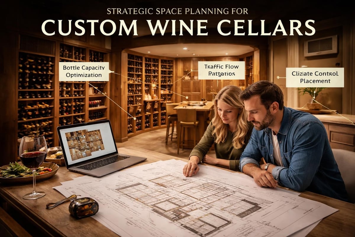 Wine cellar space planning layout