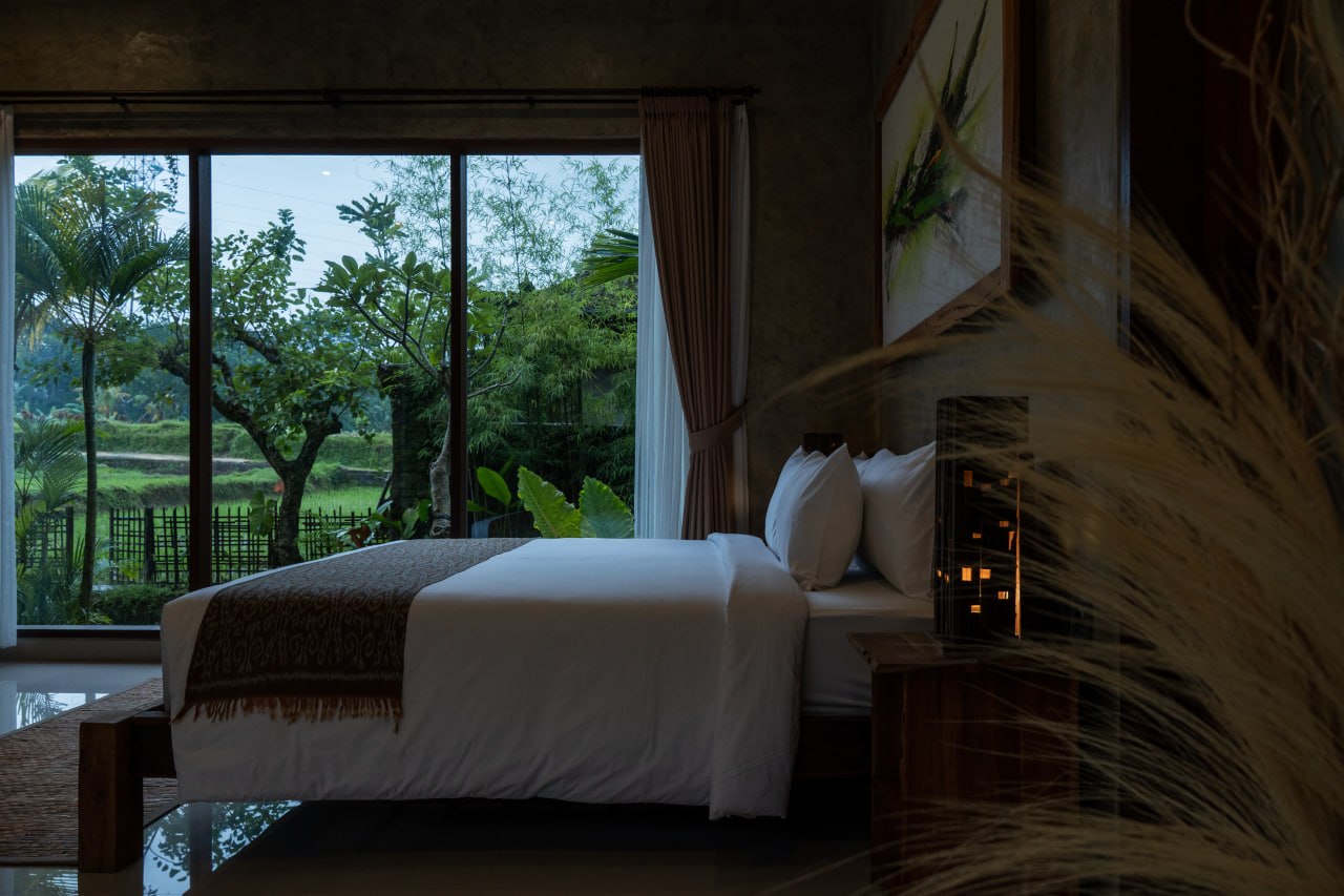 2-bedroom villa with guaranteed jungle and rice field views in North Ubud