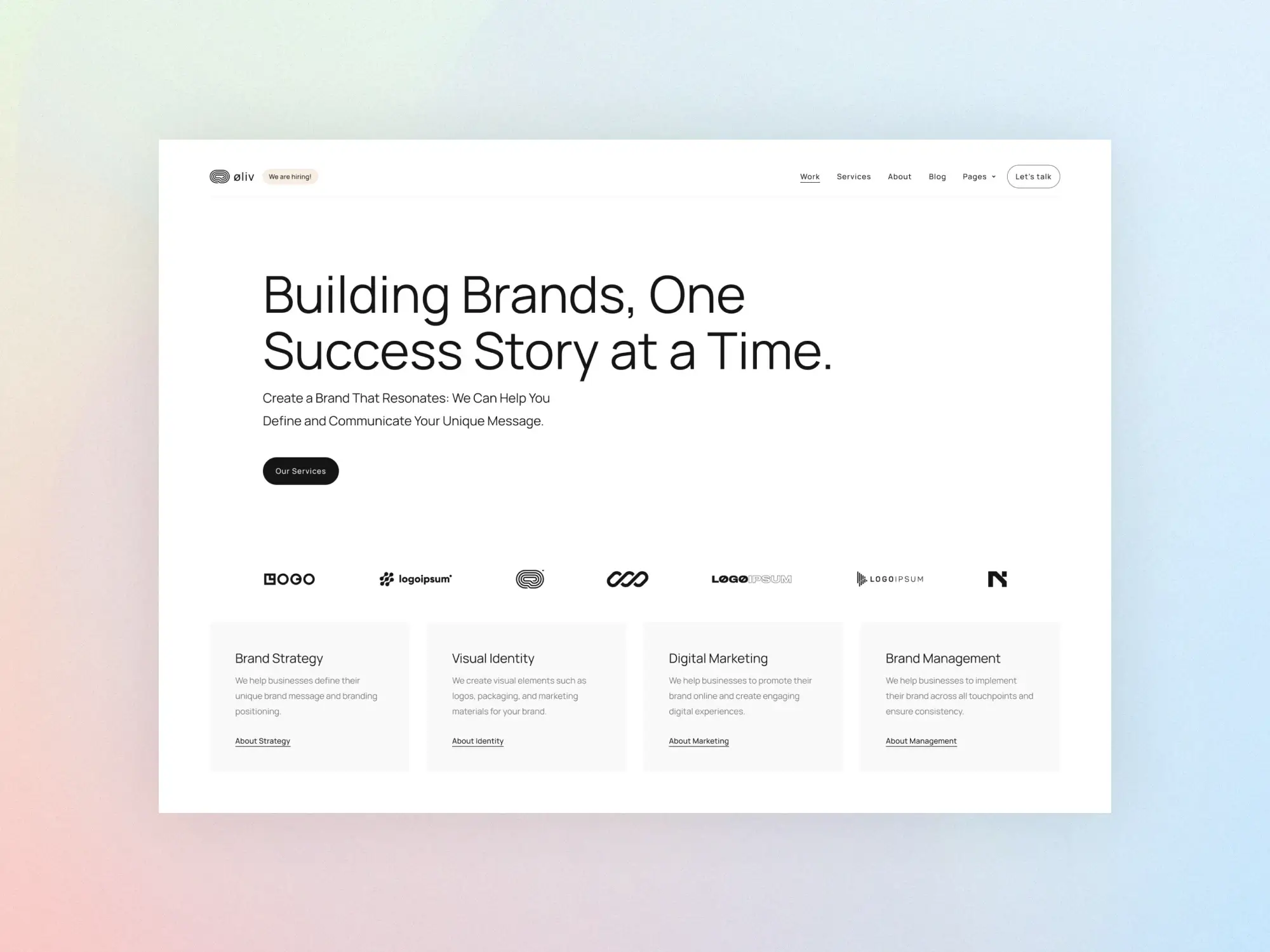Oliv - Agency Website Template - Preview