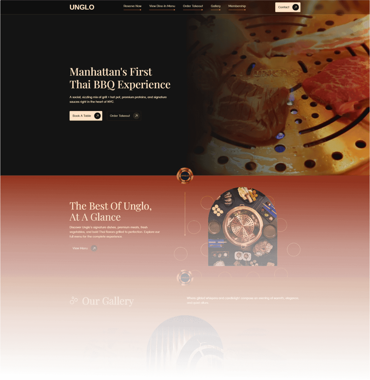 Thai BBQ restaurant website mockup created by RJP Design, leading Web Design & Digital Marketing Agency in NYC.