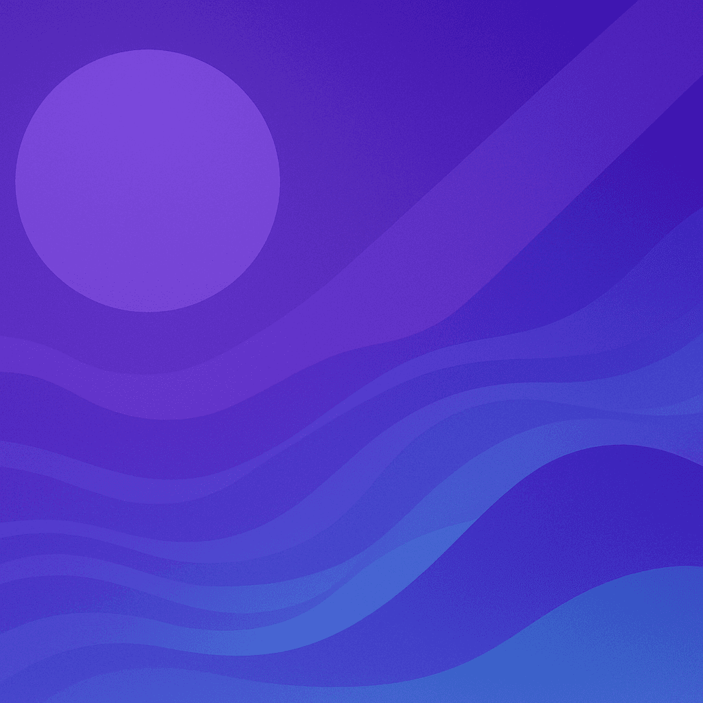 Abstraktes Background Image mit Lila Wellen und Sonne