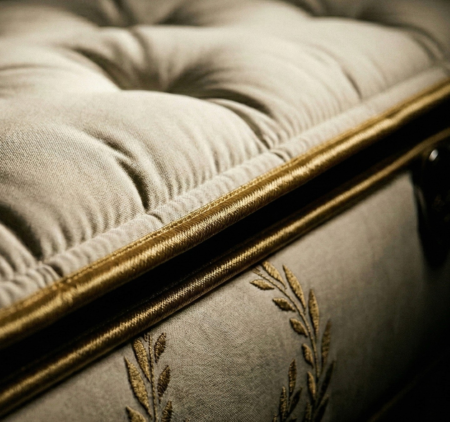 Atrium with sweeping curved wooden balconies, slatted surfaces, and overhead skylight.