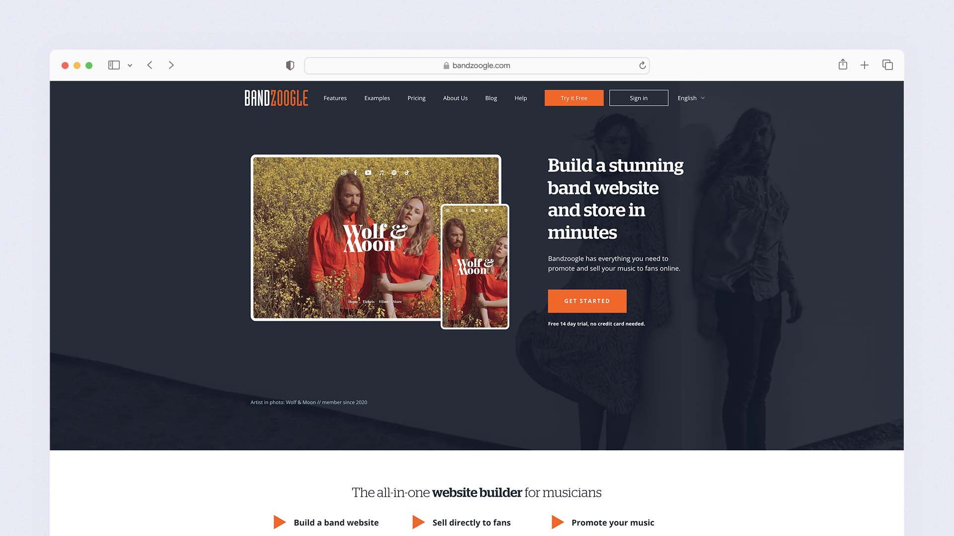 Bandzoogle — Best Overall for Musicians and Bands