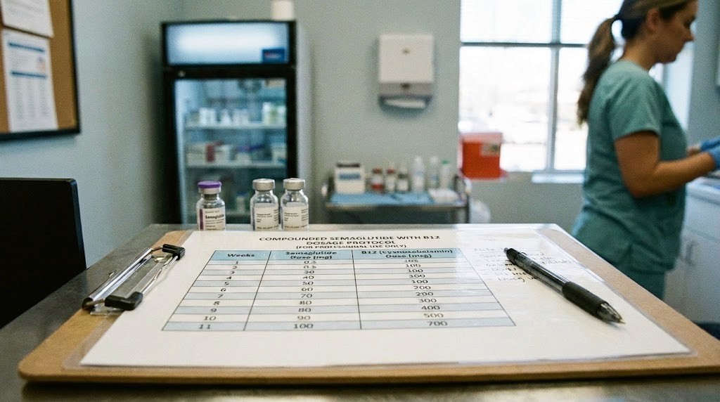 Compounded semaglutide with B12 dosage chart