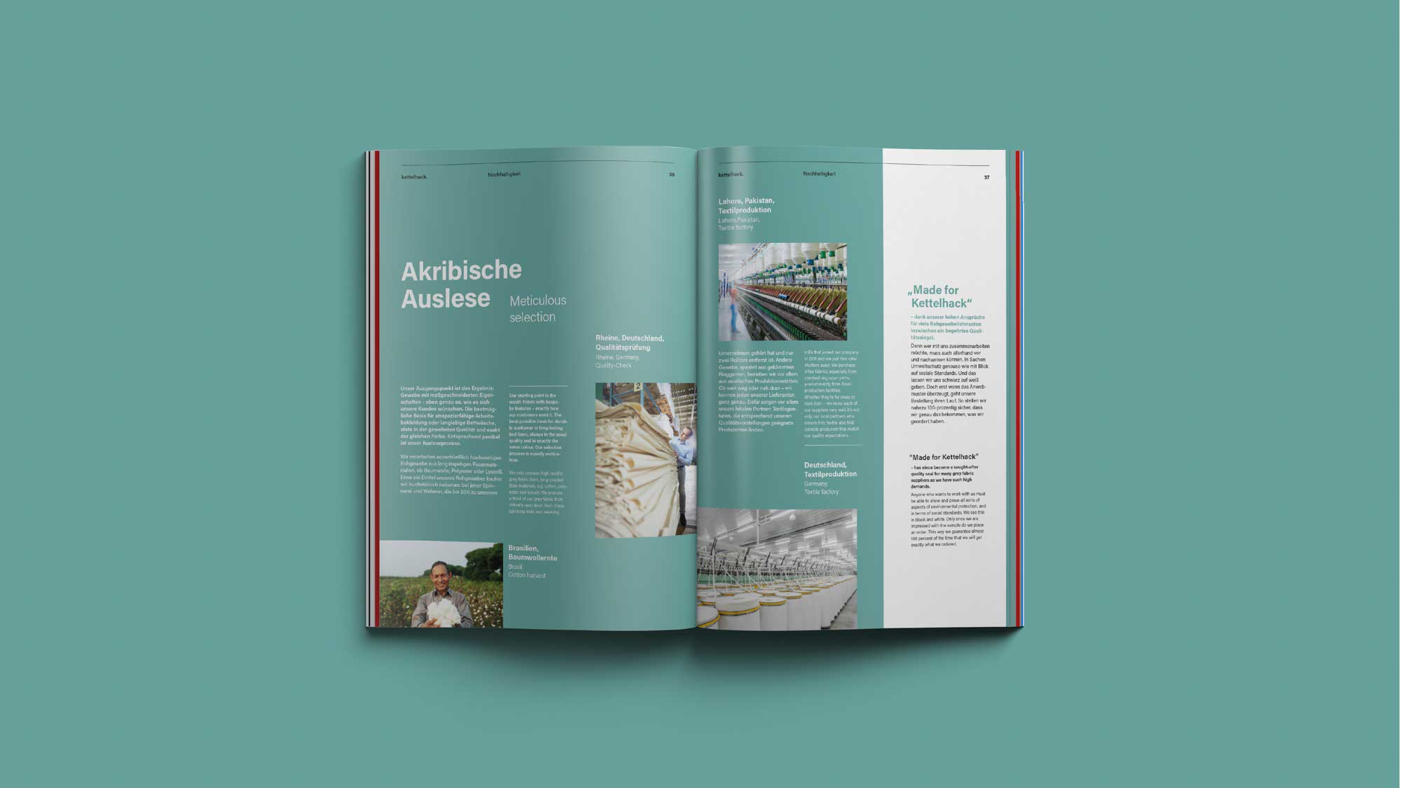 Produktweltseite in der Broschüre – strukturierte Darstellung mit hoher Designqualität