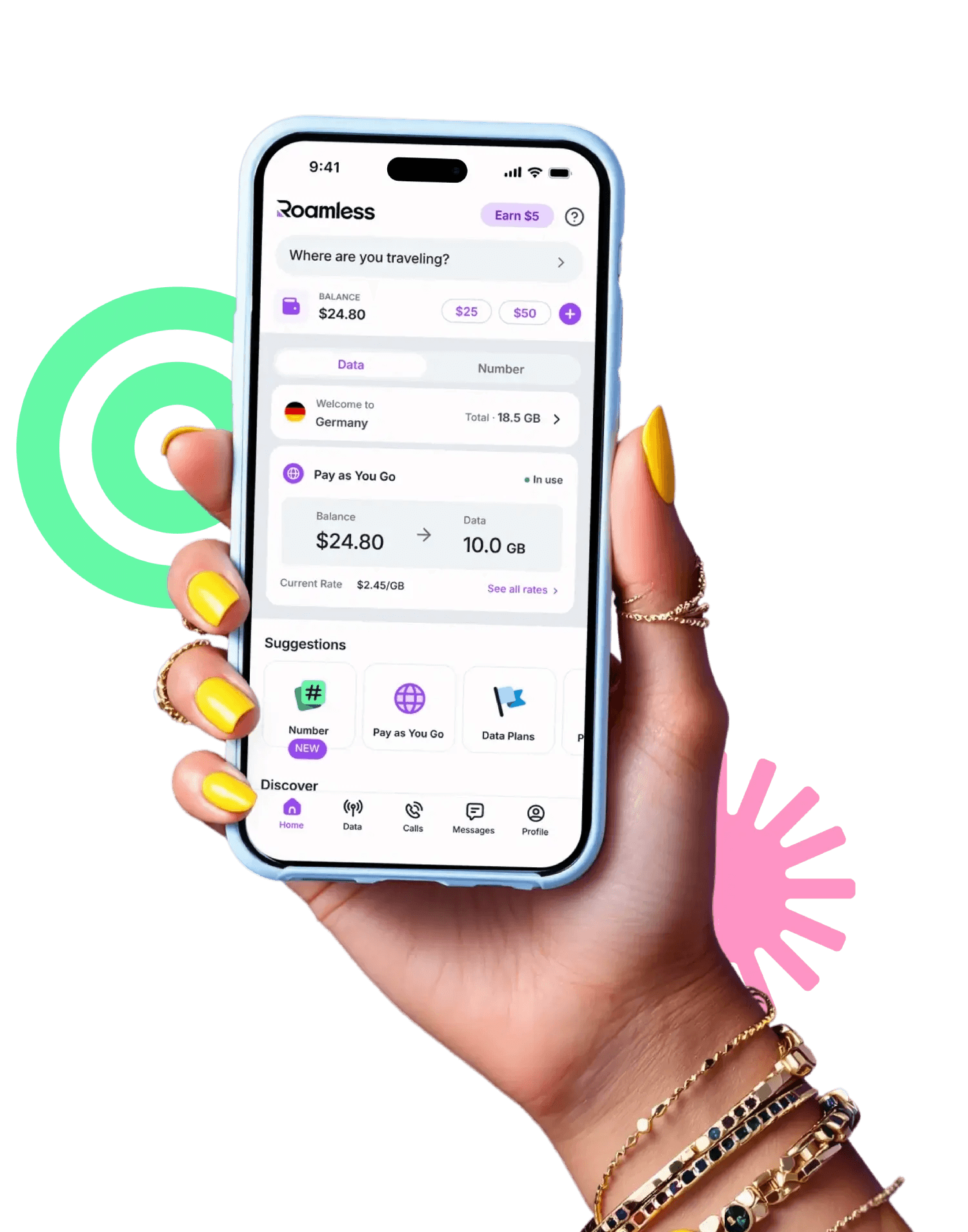 Roamless Travel Internet and In-App Calls