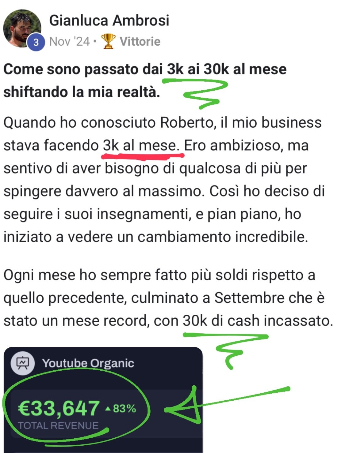 Screenshot Gianluca Ambrosi — Coach Online